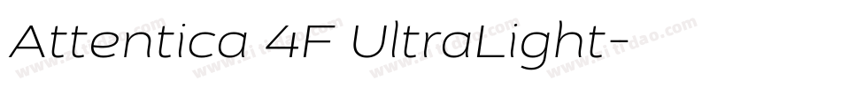 Attentica 4F UltraLight字体转换